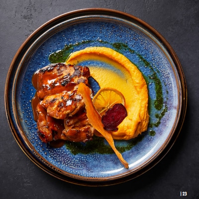 פרגית במיסו ופירה כתום פרגית במיסו ופירה כתום